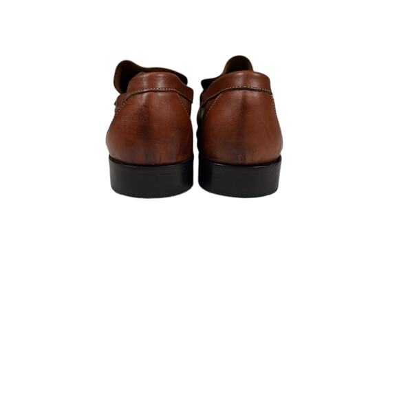 Kenneth Cole New York Men’s 10 Brown Leather Loafers Made in Italy Designer Lux main image 8